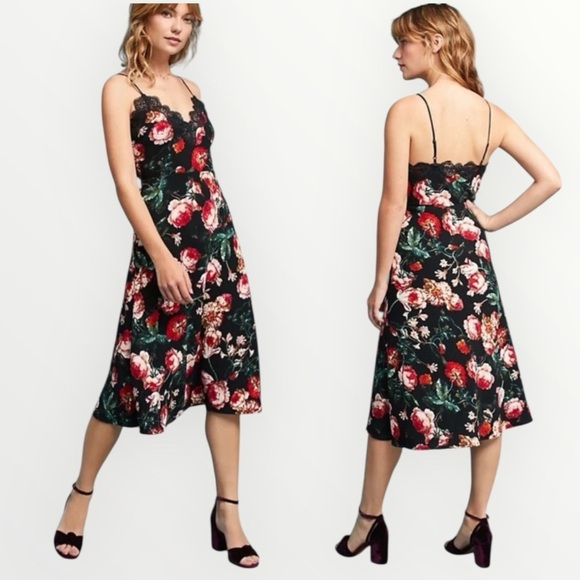 ANTHROPOLOGIE x Foxiedox Autumnal Slip Dress NWT Sz. XS - Picture 2 of 7
